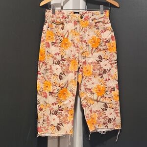 Urban Outfitters BDG high waist mom cut off jorts floral denim